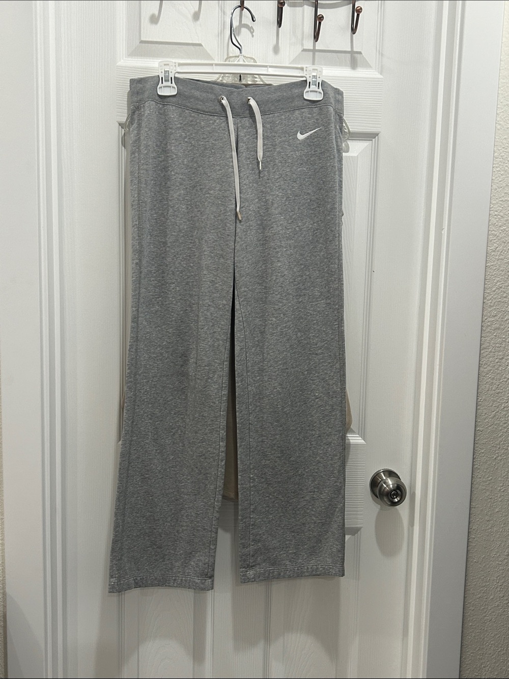 Nike Gray Women Sweatpants with White Swoosh